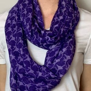 Charming Charlie purple infinity scarf viscose